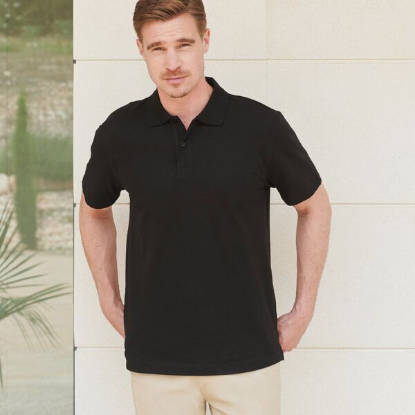 Stretch piqué polo shirt Thumbnail